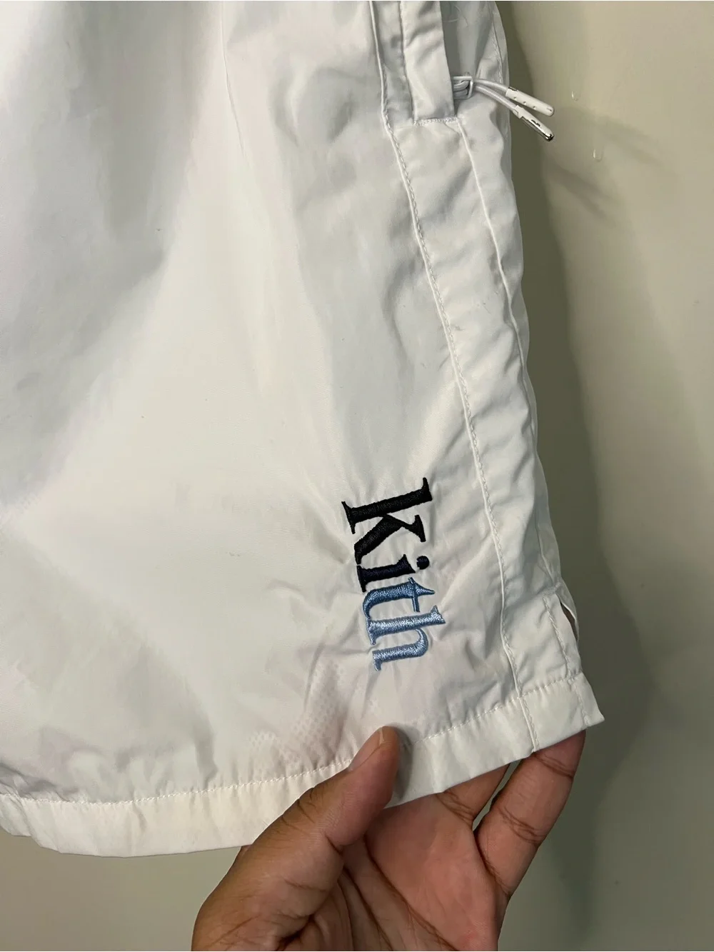 SS19 Kith White Nylon Meshed Lined Active Swim Shorts Size M *FLAWS*